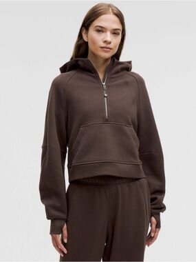 Lululemon Scuba Oversized Half-Zip Hoodie in Espresso